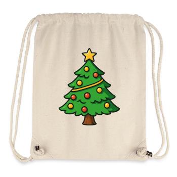 Weihnachtsbaum mit Stern - Stanley/Stella recycelter Gym Bag - Naturweiß - Vorne