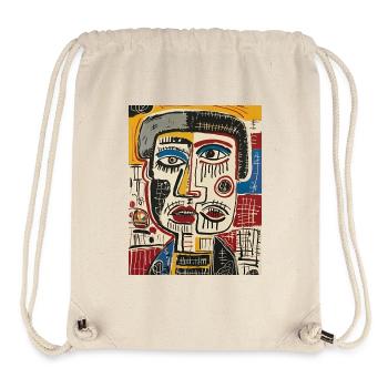 Vibrant cubist face - Stanley/Stella Recycled Gym Bag - natural - Front