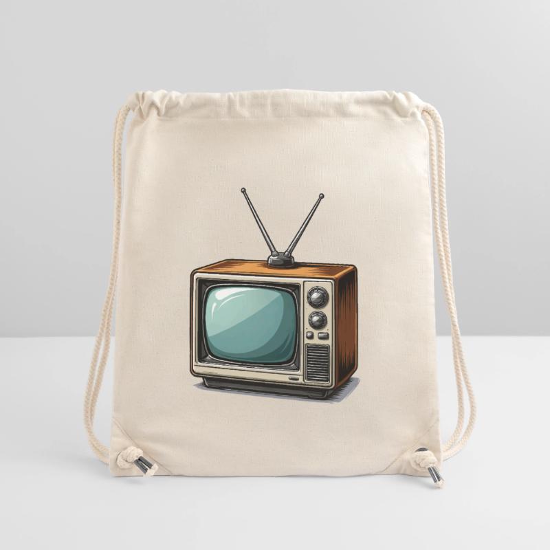 Retro TV with antennas Stanley/Stella Recycled Gym Bag