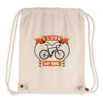 J’aime Mon Vélo – I Love My Bike - Stanley/Stella Recycled Gym Bag - natural - Front