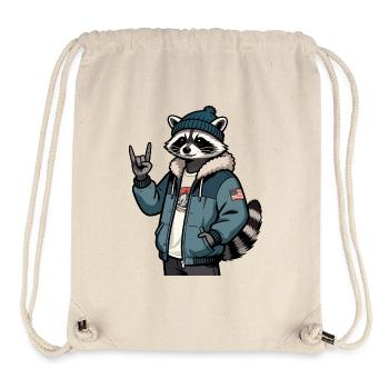 Cool raccoon - Stanley/Stella Recycled Gym Bag - natural - Front