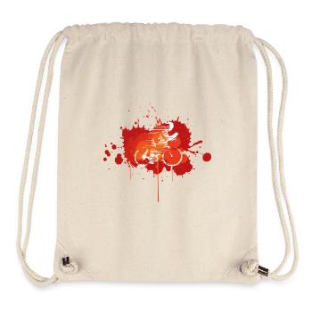 Bike splashed in orange paint - Stanley/Stella Recycled Gym Bag - natural - Front