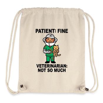 Bandaged Hero Medic with Cat - Stanley/Stella Recycled Gym Bag - natural - Front