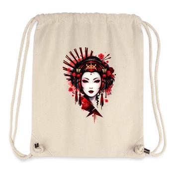 Mystische Geisha im roten Art-Style  - Stanley/Stella recycelter Gym Bag - Naturweiß - Vorne