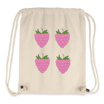 Raspberry Double Cluster Pattern - Stanley/Stella Recycled Gym Bag - natural - Front