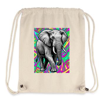 Elefant - Stanley/Stella recycelter Gym Bag - Naturweiß - Vorne