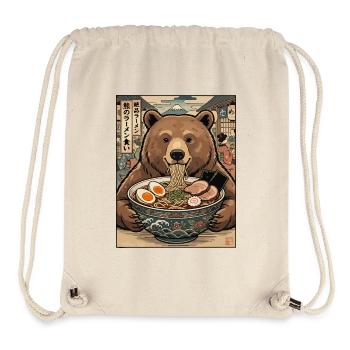 Bear Ramen Feast Ukiyo-e - Stanley/Stella Recycled Gym Bag - natural - Front