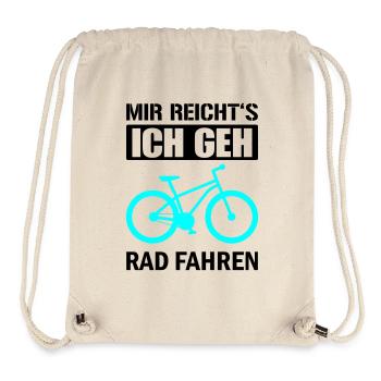 Cyanes Fahrrad Silhouette - Stanley/Stella recycelter Gym Bag - Naturweiß - Vorne