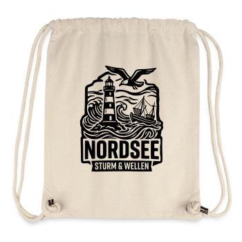 Nordsee Sturm und Wellen - Stanley/Stella recycelter Gym Bag - Naturweiß - Vorne