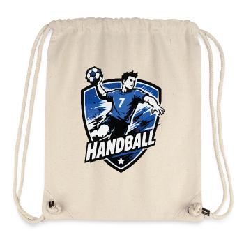 Bouclier bleu de l’attaquant de handball - Sac à cordon recyclé Stanley/Stella - blanc naturel - Devant