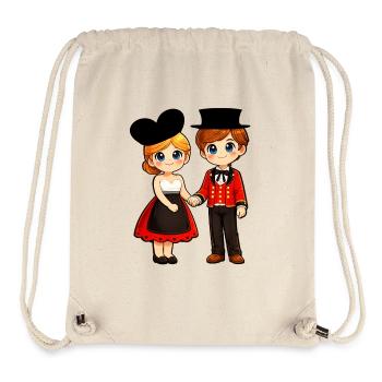 Alsatian and Alsatian Elegant couple - Stanley/Stella Recycled Gym Bag - natural - Front