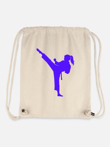 Kampfsport Hochkick Silhouette - Stanley/Stella recycelter Gym Bag - Naturweiß
