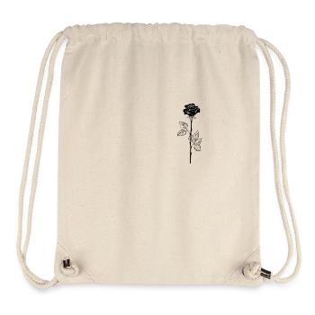 Schwarze Rose - Stanley/Stella recycelter Gym Bag - Naturweiß - Vorne