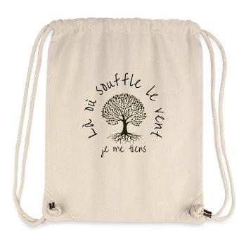 Là où souffle le vent, je me tiens ! vêtements bio - Sac à cordon recyclé Stanley/Stella - blanc naturel - Devant