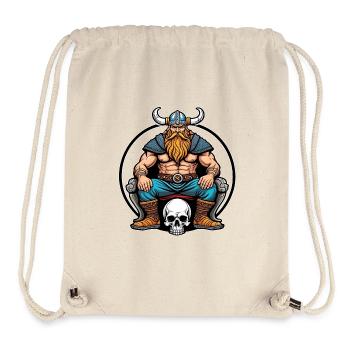 Vikings with Skull - Stanley/Stella Recycled Gym Bag - natural - Front
