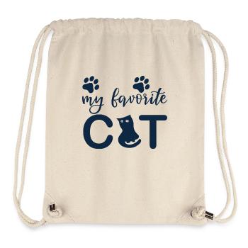 cat favorite - Stanley/Stella recycelter Gym Bag - Naturweiß - Vorne
