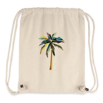 Palmier géométrique – Tropical Polygon Design - Sac à cordon recyclé Stanley/Stella - blanc naturel - Devant