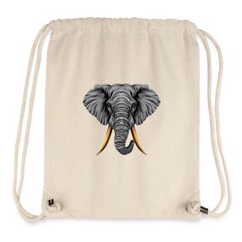 Majestätischer Elefant: Geometrische Stammesweisheit - Stanley/Stella recycelter Gym Bag - Naturweiß - Vorne