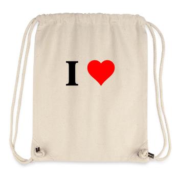 I love - Stanley/Stella Recycled Gym Bag - natural - Front