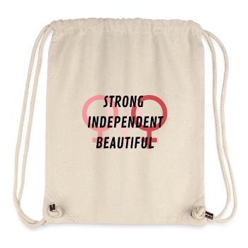 Strong Independent Beautiful - Stanley/Stella Recycled Gym Bag - natural - Front