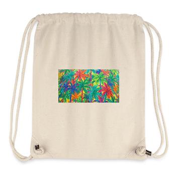 Palm Trees Tropical Pattern - Stanley/Stella Recycled Gym Bag - natural - Front