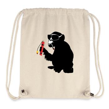 explosiv monkey - Stanley/Stella recycelter Gym Bag - Naturweiß - Vorne