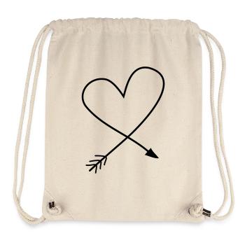 Flèche du cœur pour tous ceux qui cherchent un peu d’amour - Sac à cordon recyclé Stanley/Stella - blanc naturel - Devant
