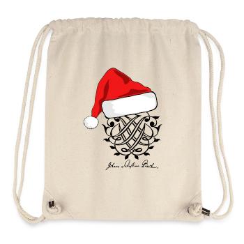 Bach seal / monogram / coat of arms with Santa Claus cap - Stanley/Stella Recycled Gym Bag - natural - Front