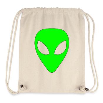 Alien - Hellgrün - Stanley/Stella recycelter Gym Bag - Naturweiß - Vorne