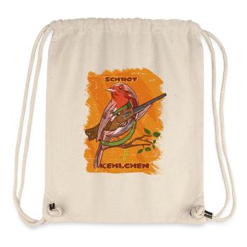 Funny robin bird - Stanley/Stella Recycled Gym Bag - natural - Front