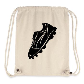 Silhouette d’ombre transparente de chaussure de football - Sac à cordon recyclé Stanley/Stella - blanc naturel - Devant