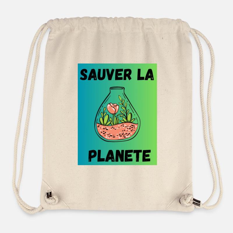 FEDER. GARTENARBEIT. RUHESTAND. FEDER. GARTEN. - Stanley/Stella recycelter Gym Bag - Naturweiß