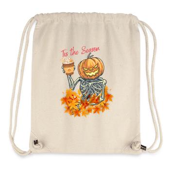 Halloween, pumpkin head with skeleton - Stanley/Stella Recycled Gym Bag - natural - Front