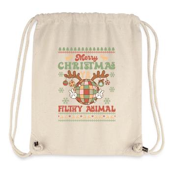 Hässlicher Weihnachtspullover - Stanley/Stella recycelter Gym Bag - Naturweiß - Vorne