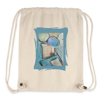 Aquarelle abstraite avec des ballons - Sac à cordon recyclé Stanley/Stella - blanc naturel - Devant