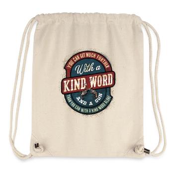 Guns and Kind Words - Stanley/Stella Recycled Gym Bag - natural - Front