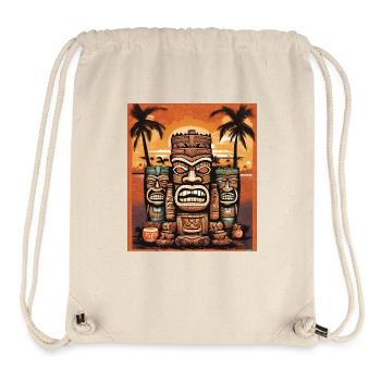 Tiki Statues - Sac à cordon recyclé Stanley/Stella - blanc naturel - Devant