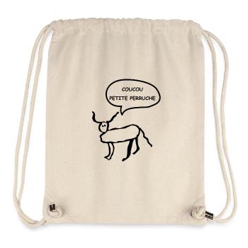 Coucou petite perruche - Sac à cordon recyclé Stanley/Stella - blanc naturel - Devant