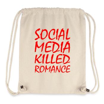 social media killed romance - Stanley/Stella recycelter Gym Bag - Naturweiß - Vorne