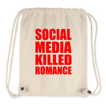 social media killed romance - Stanley/Stella recycelter Gym Bag - Naturweiß - Vorne