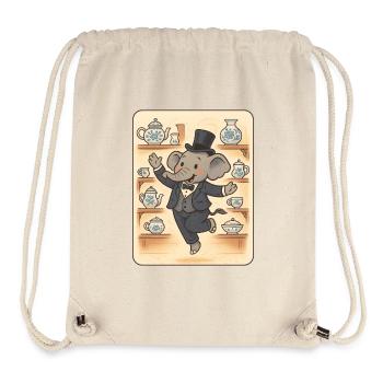 Éléphant dansant dans la boutique de porcelaine - Sac à cordon recyclé Stanley/Stella - blanc naturel - Devant