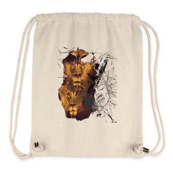 « Leo_25 » par Acryl Galerie & Design - Sac à cordon recyclé Stanley/Stella - blanc naturel - Devant