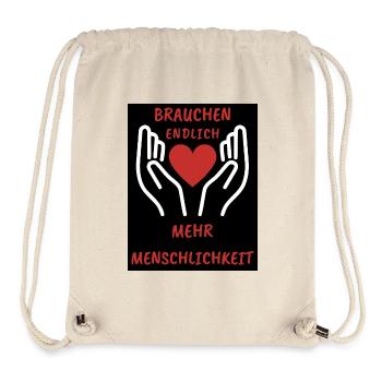 Herz- und Handdesign mit Botschaft - Stanley/Stella recycelter Gym Bag - Naturweiß - Vorne