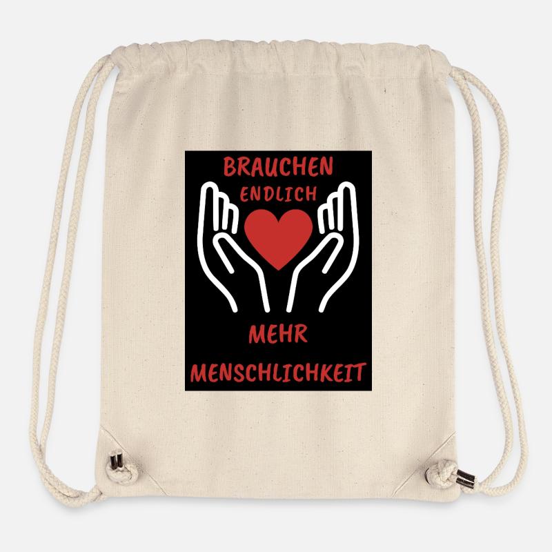 Herz- und Handdesign mit Botschaft - Stanley/Stella recycelter Gym Bag - Naturweiß