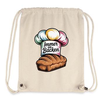 Blague sur la cuisine et le plaisir - Sac à cordon recyclé Stanley/Stella - blanc naturel - Devant
