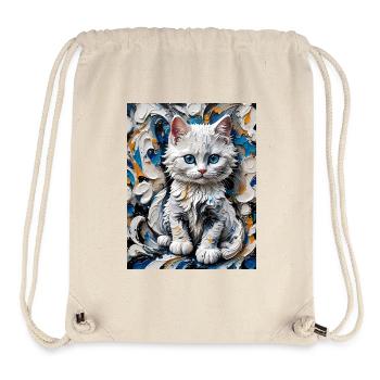 Mystic Kitten in Bright Colors - Stanley/Stella Recycled Gym Bag - natural - Front