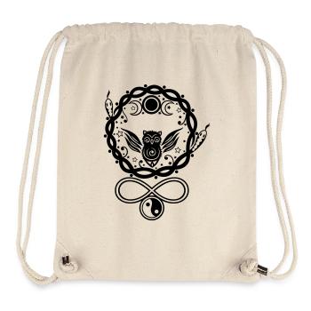 Mystische Hekate Eule mit Symbolen und Mond - Stanley/Stella recycelter Gym Bag - Naturweiß - Vorne