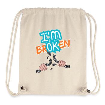 Hände, die eine Kette mit einer Inschrift zerbrechen - Stanley/Stella recycelter Gym Bag - Naturweiß - Vorne