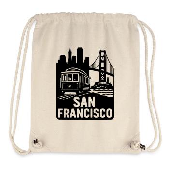 San Francisco Silhouette - Stanley/Stella recycelter Gym Bag - Naturweiß - Vorne