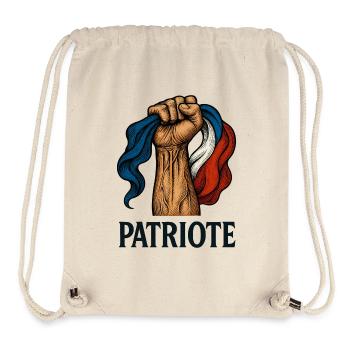 Patriot raised fist and French flag - Stanley/Stella Recycled Gym Bag - natural - Front